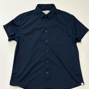 Ministry of Supply Sport Raglan Dark Blue Casual Button Down Shirt